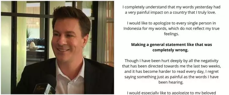 Usai dituding menghina Indonesia, Andre Sleigh minta maaf