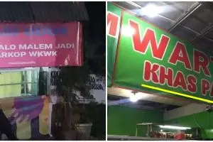 15 Spanduk lucu warung nasi ini absurdnya bikin dahi mengernyit