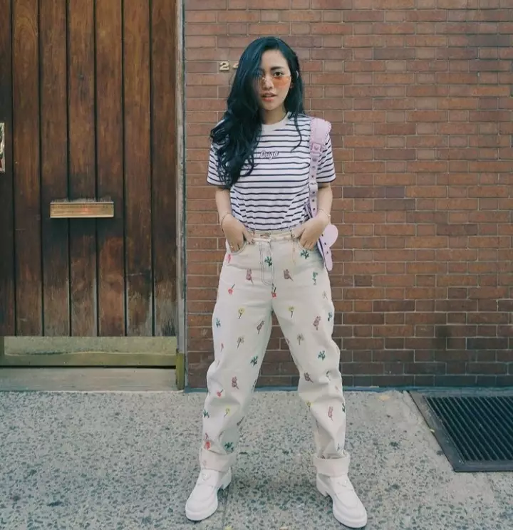 gaya rachel Vennya selama di New Yorks Instagram/@rachelvennya