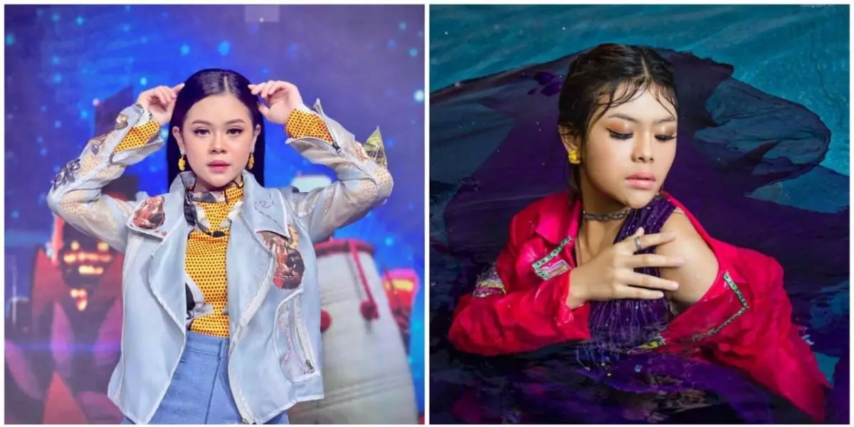 7 Gaya pemotretan terbaru Meli LIDA, basah-basahan di kolam renang 