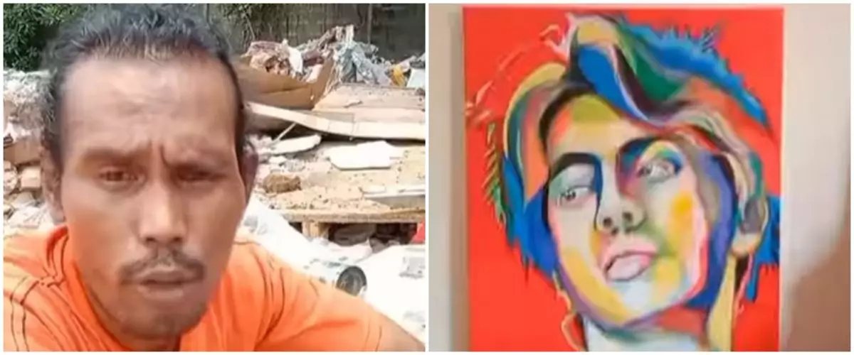 Lukis member BTS dari limbah plastik, pria ini tuai pujian dari Army