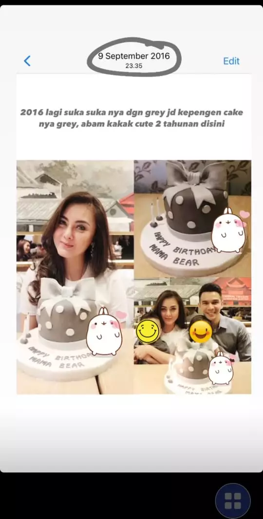 Dhena Devanka kenang momen ultah  Instagram/@dhenafrizzy Dhena Devanka kenang momen ultah  Instagram/@dhenafrizzy
