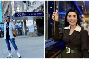 Momen Fitri Carlina nyanyi dangdut di Times Square New York