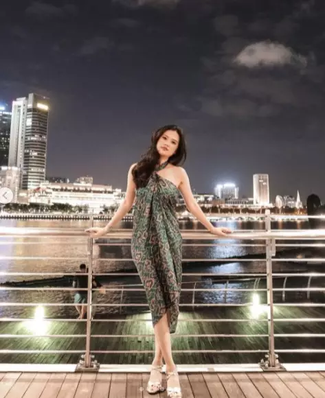 Potret terbaru Felicia Tissue pakai dress © Instagram/@feliciatissue