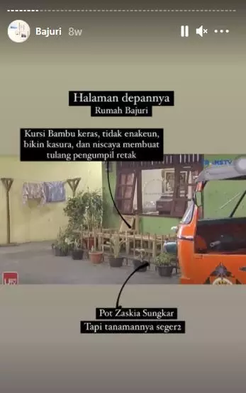 ruangan rumah Bajaj Bajuri © 2021 brilio.net Instagram ruangan rumah Bajaj Bajuri © 2021 brilio.net Instagram