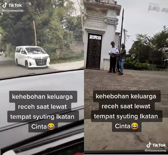 reaksi sekeluarga lewat lokasi syuting Ikatan Cinta © 2021 brilio.net  reaksi sekeluarga lewat lokasi syuting Ikatan Cinta © 2021 brilio.net
