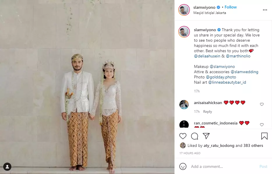 Marthino Lio remi nikahi dengan Delia Husein Instagram Marthino Lio remi nikahi dengan Delia Husein Instagram