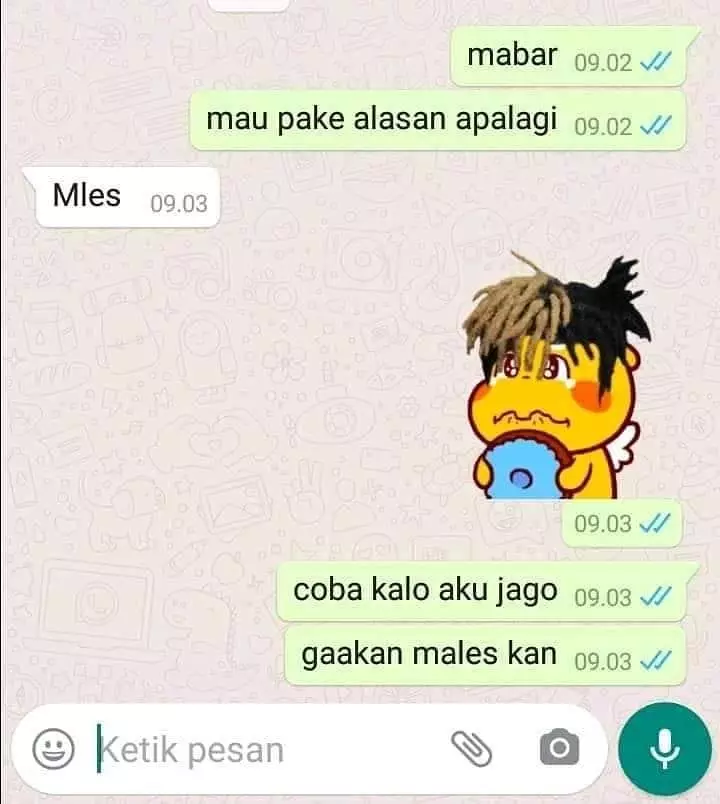 chat lucu kalau temen males bales nyesek banget © 2021 instagram.com chat lucu kalau temen males bales nyesek banget © 2021 instagram.com