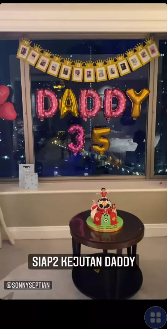 Momen ultah Sonny Septian ke-35 Instagram/@fairuzarafiq