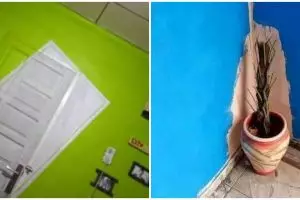 15 Potret lucu hasil orang ngecat, perfeksionis pasti geregetan