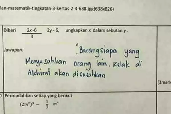 jawaban soal anak sekolah © 2021 brilio.net jawaban soal anak sekolah © 2021 brilio.net