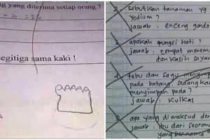 21 Jawaban soal ujian anak sekolah ini bikin auto ngakak