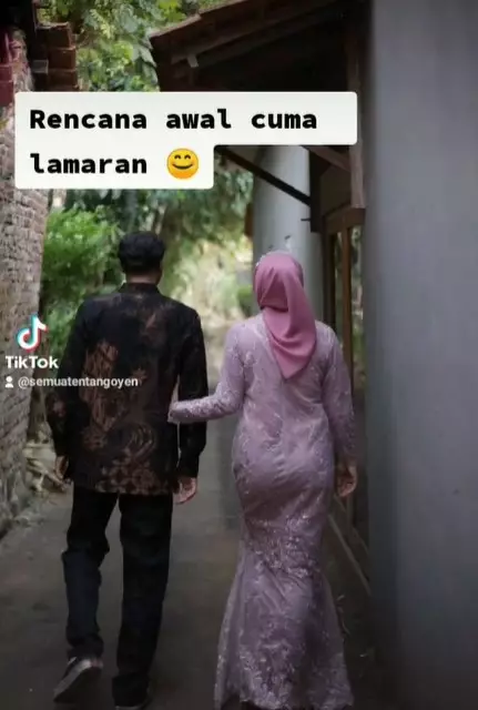 Niat awal cuma lamaran © TikTok/@semuatentangoyen