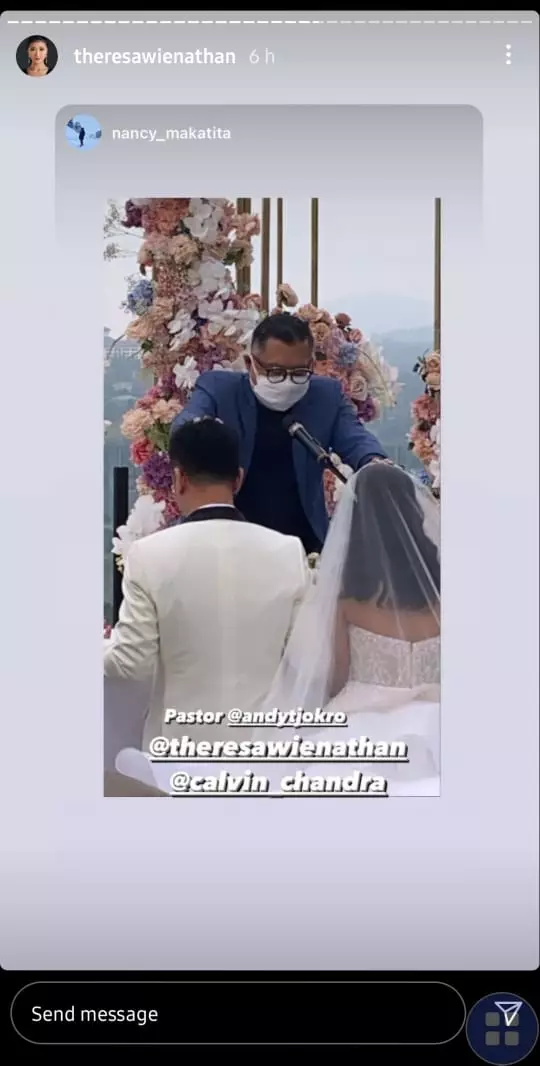 momen nikah Theresa Wienathan dari berbagai sumber