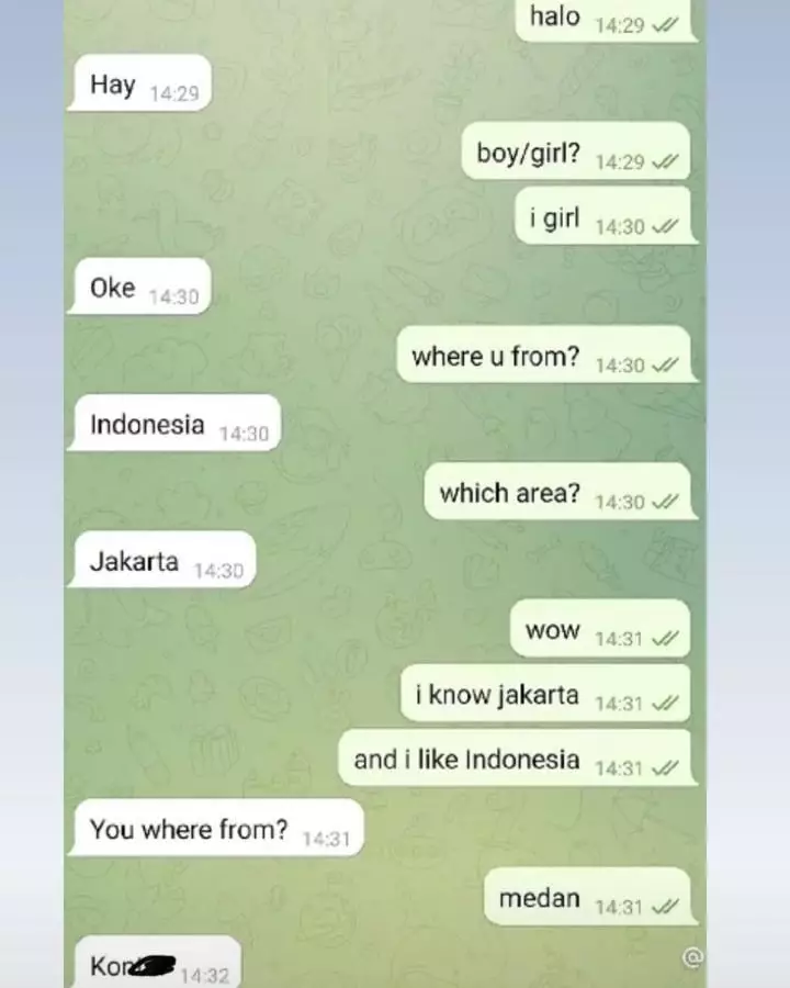 chat lucu sok pake bahasa Inggris kocak © 2021 instagram.com