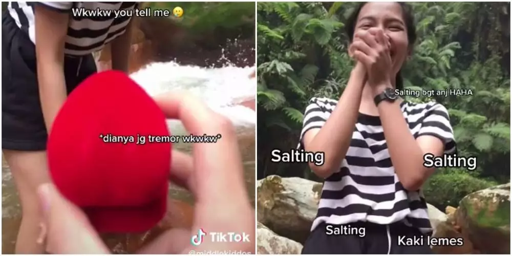 Modus unik cowok lamar kekasih © TikTok