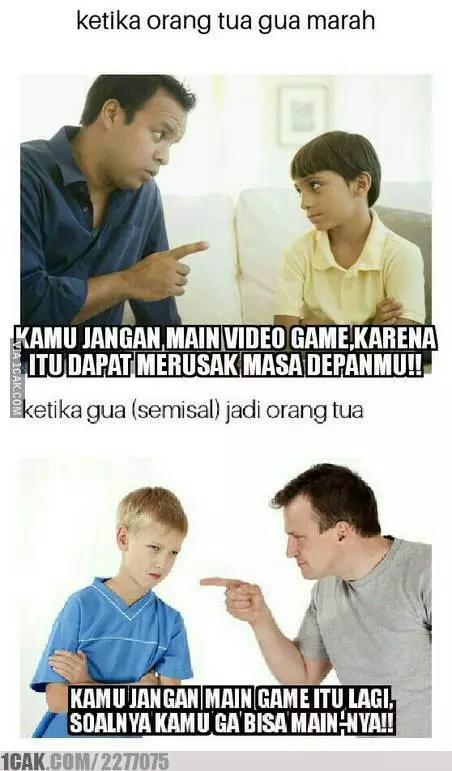 meme kecanduan game istimewa