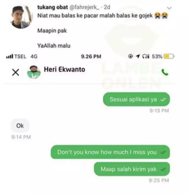 driver ojek online dan pelanggan salah kirim bikin bingung © 2021 instagram.com driver ojek online dan pelanggan salah kirim bikin bingung © 2021 instagram.com