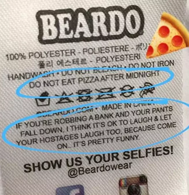 peringatan di label baju yang bikin melongo abis © 2021 1cak.com