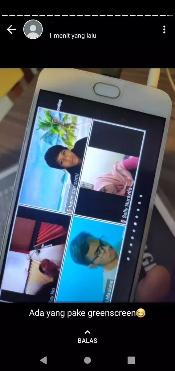 kejadian lucu saat kuliah online Twitter