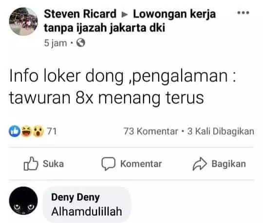 informasi nyeleneh di Facebook bikin mikir © 2021 instagram.com