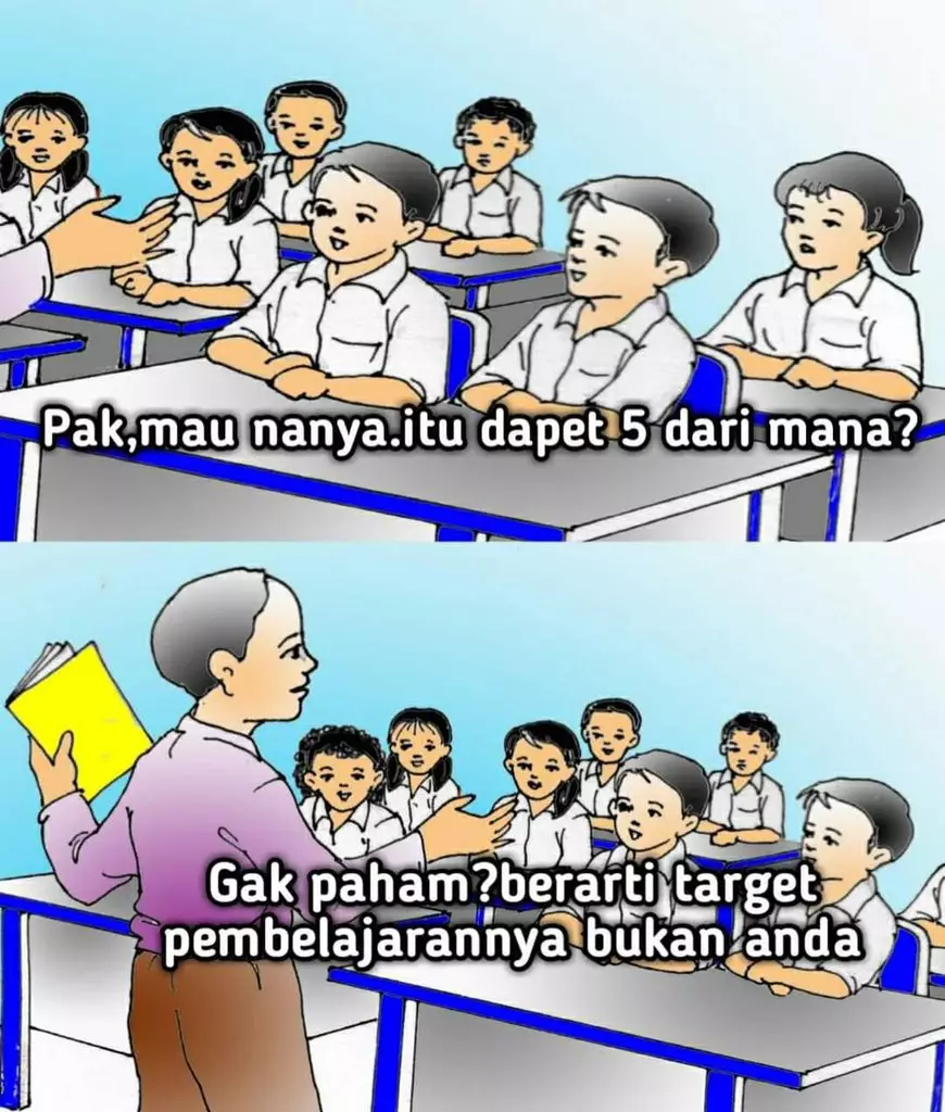 Aksi lucu siswa © 2021 brilio.net