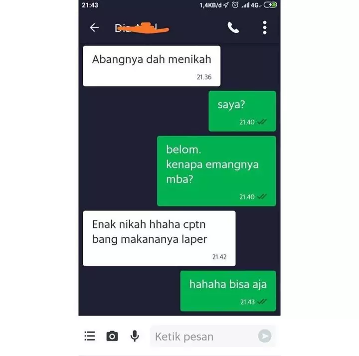 chat lucu pelanggan ojek online malah bikin baper banget © 2021 instagram.com chat lucu pelanggan ojek online malah bikin baper banget © 2021 instagram.com