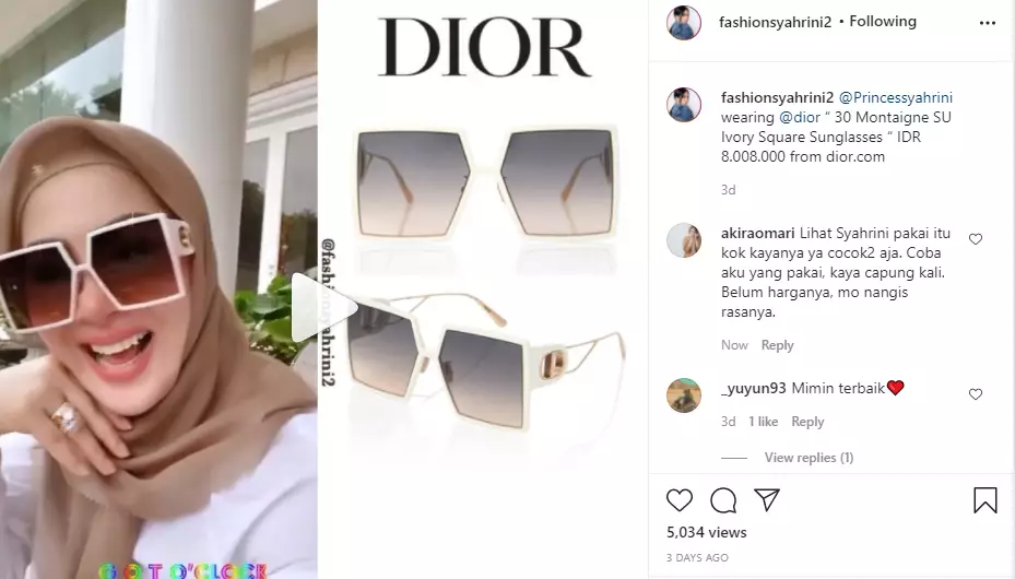 Syahrini pakai kacamata unik Instagram
