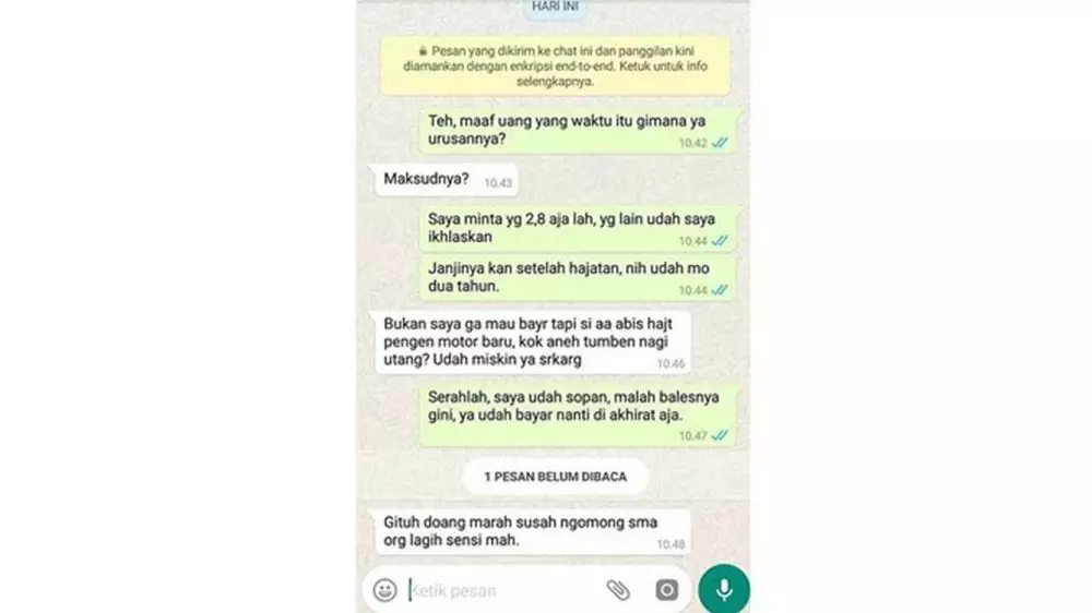 17 Chat tagih utang ini bikin gregetan berbagai sumber
