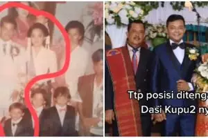 Viral wanita temukan foto masa kecil suami di pernikahan orang tuanya