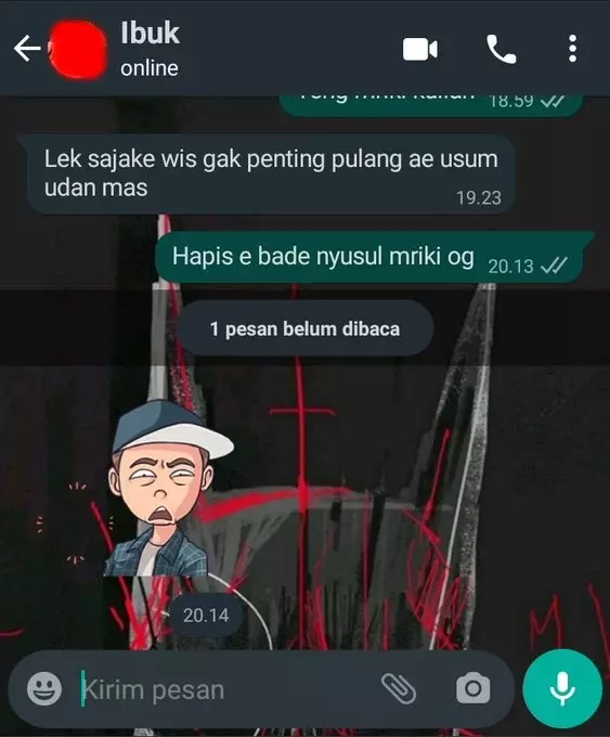 balasan chat emak stiker © 2021 berbagai sumber