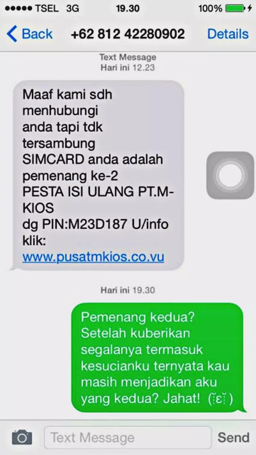 27 Balasan SMS penipuan ini kocak berbagai sumber