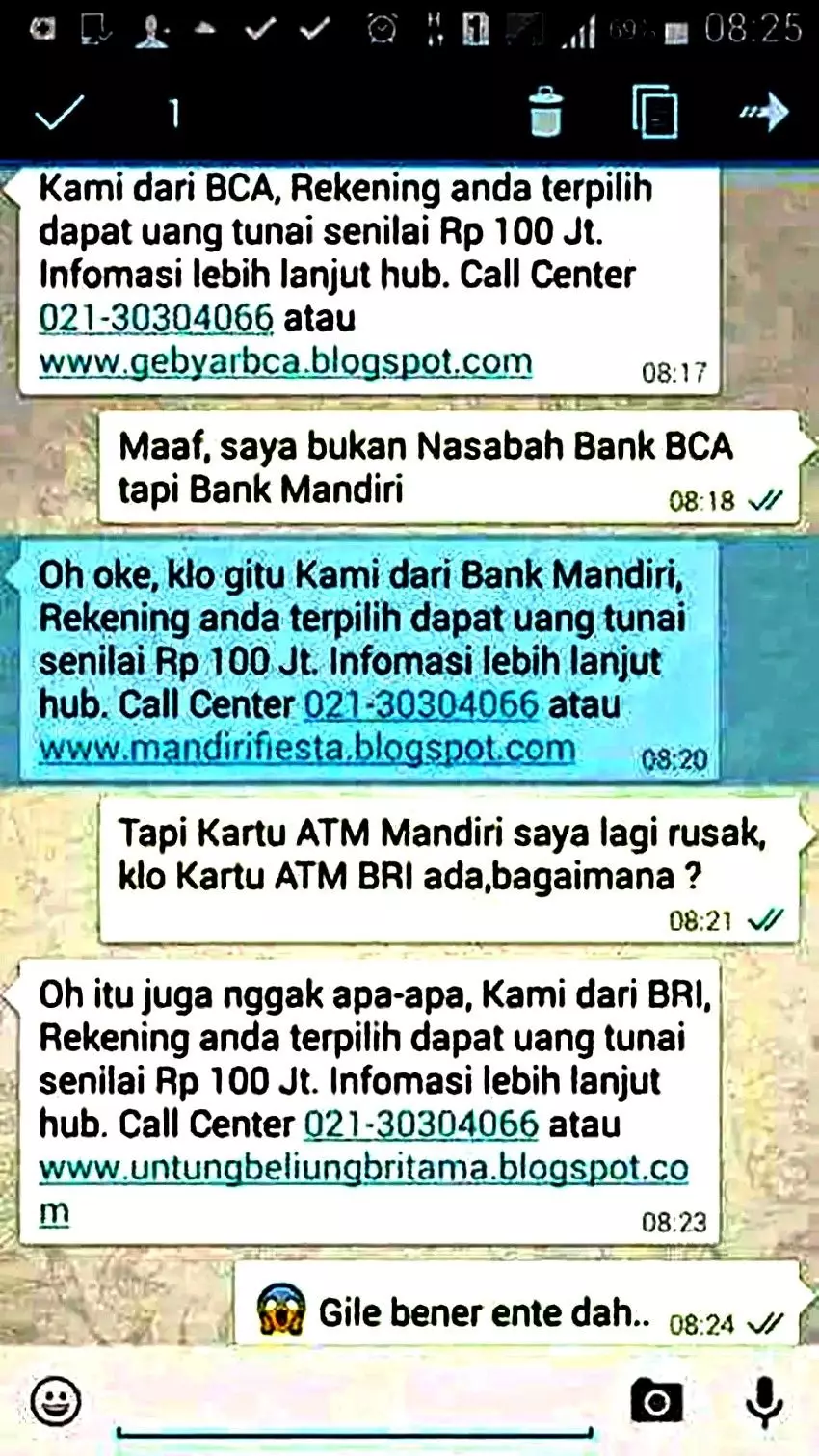 27 Balasan SMS penipuan ini kocak berbagai sumber