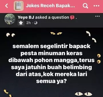 status FB guyonan singkat yang lucu abis © 2021 instagram.com