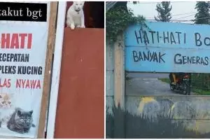 13 Peringatan lucu di jalan kompleks ini bikin takut mau melanggar