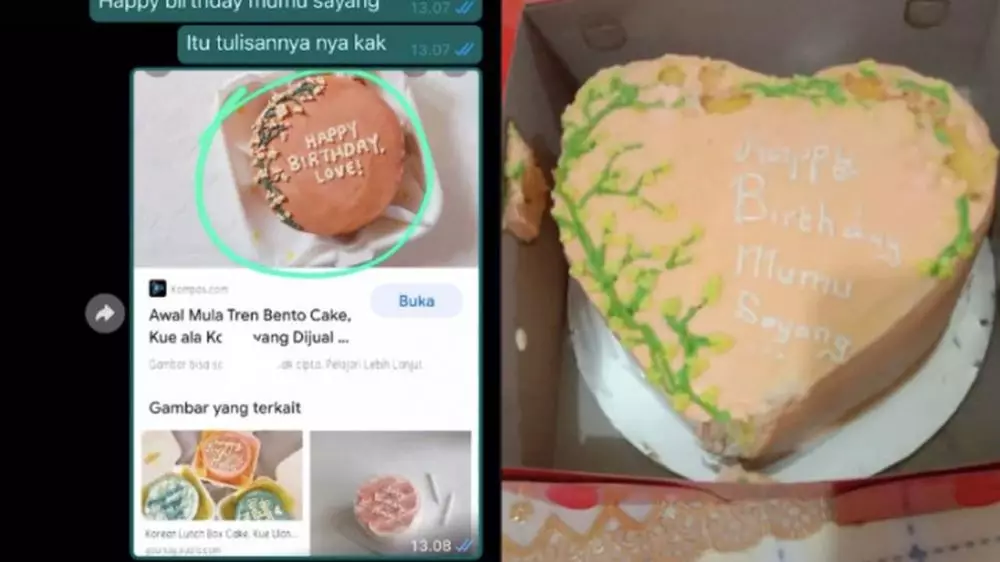 bento cake gagal © 2021 TikTok