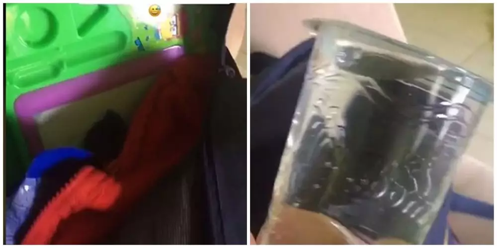 Isi tas bocah kabur dari rumah © TikTok