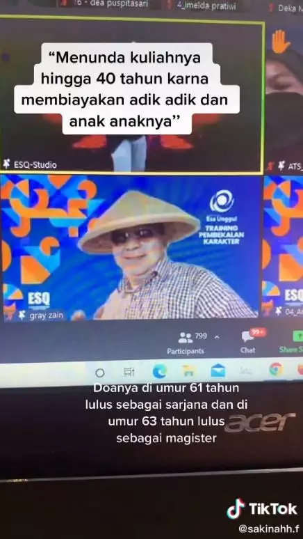 perjuangan kakek kuliah setelah 40 tahun menunda cari ilmu © TikTok/@sakinah.f perjuangan kakek kuliah setelah 40 tahun menunda cari ilmu © TikTok/@sakinah.f