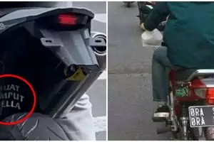 11 Tulisan di sepeda motor ini romantis sih tapi bucin banget