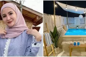 5 Ide estetik Natalie Sarah menata rooftop, bernuansa ala Santorini