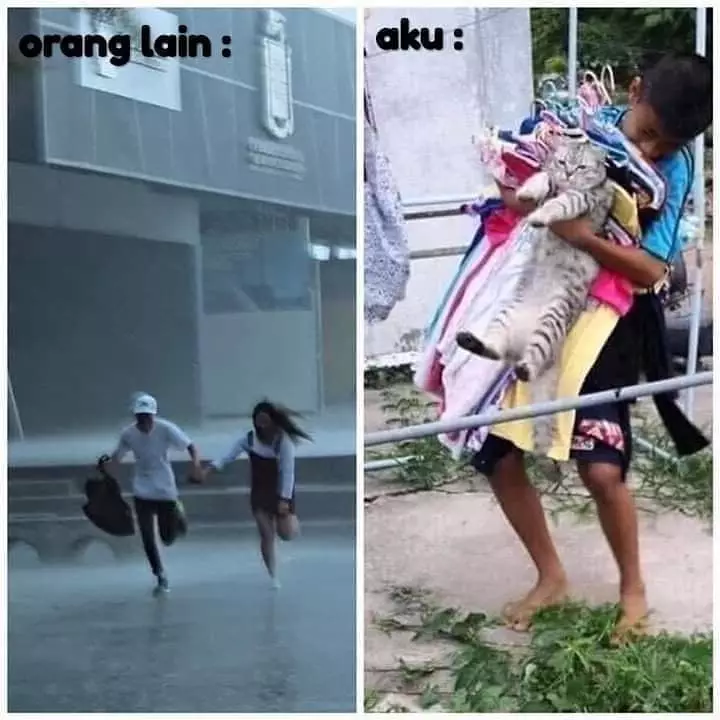 meme beda nasib aku dan orang lain lucu © 2021 instagram.com