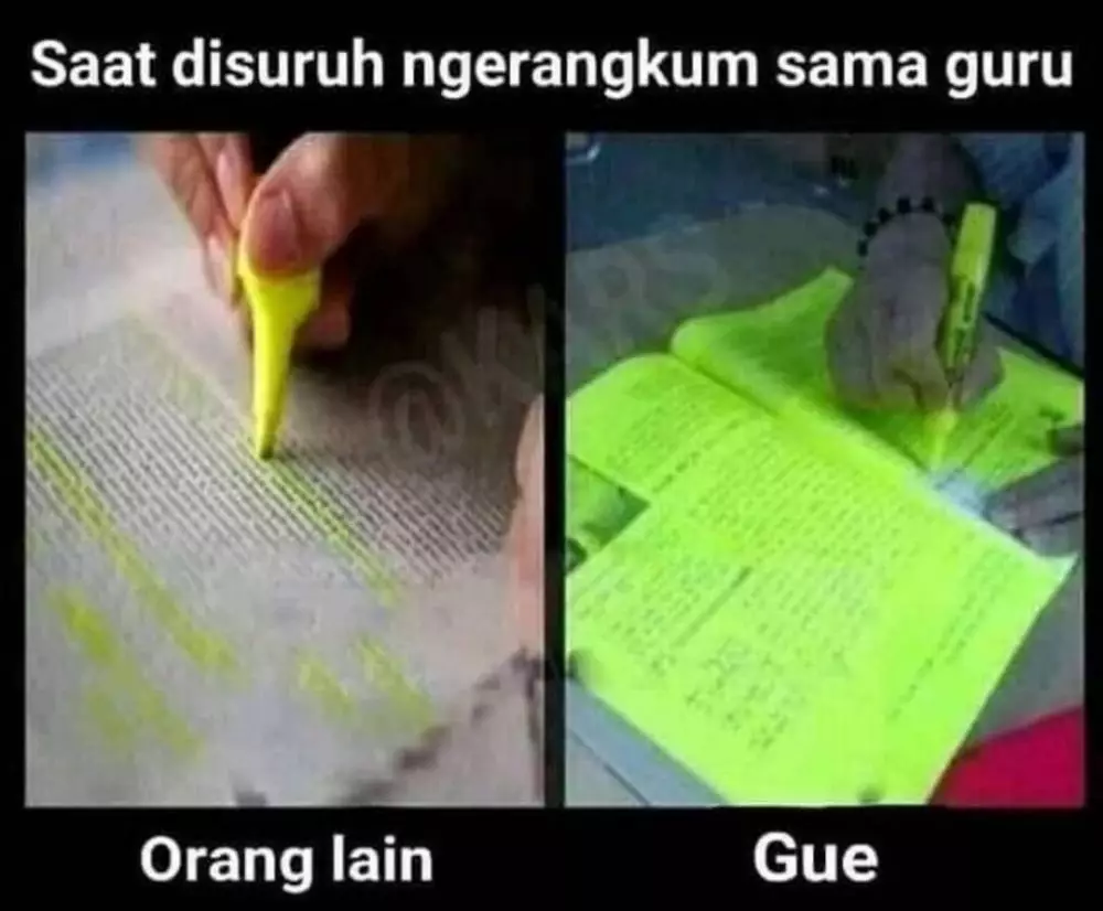 meme beda nasib aku dan orang lain lucu © 2021 instagram.com
