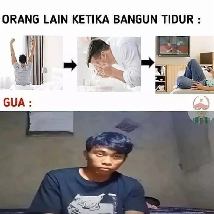 meme beda nasib aku dan orang lain lucu © 2021 instagram.com