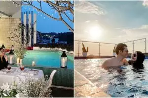 Potret kolam renang 9 seleb di rooftop, ada yang konsep Santorini
