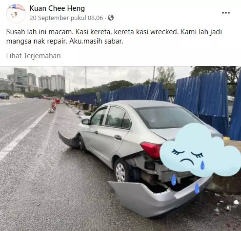 Cerita miris kakek tanggung biaya perbaikan mobil © Facebook