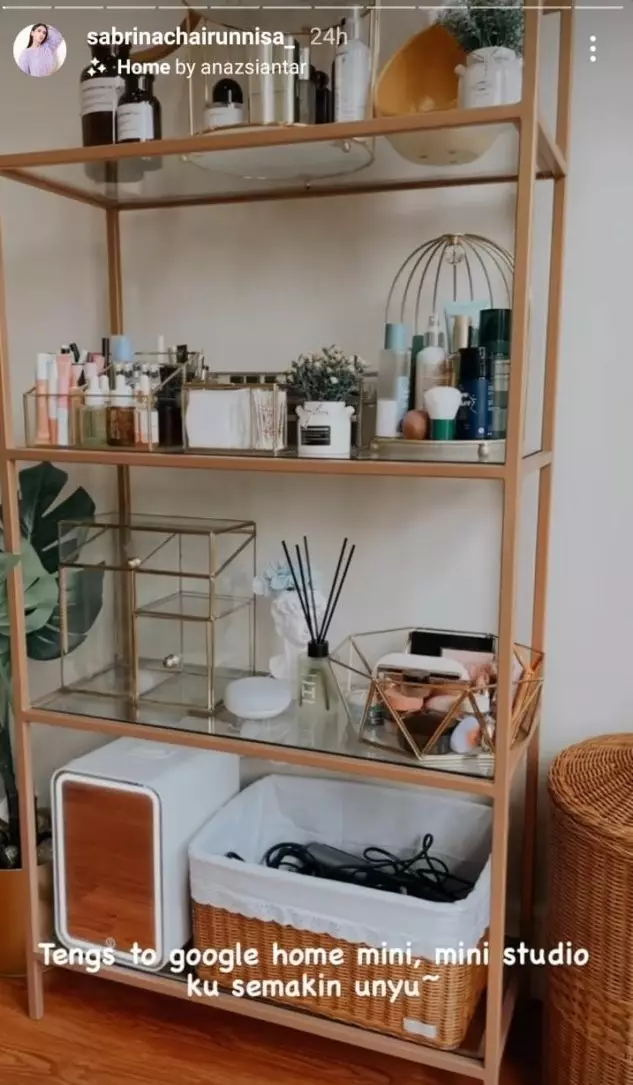 cara sabrina desain mini studio © instagram