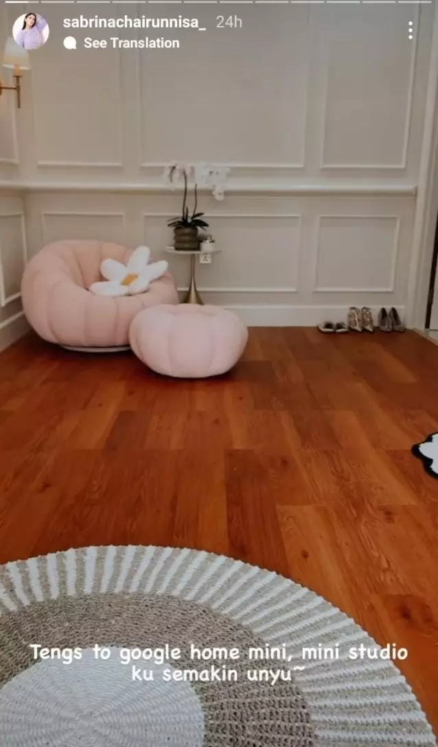 cara sabrina desain mini studio © instagram