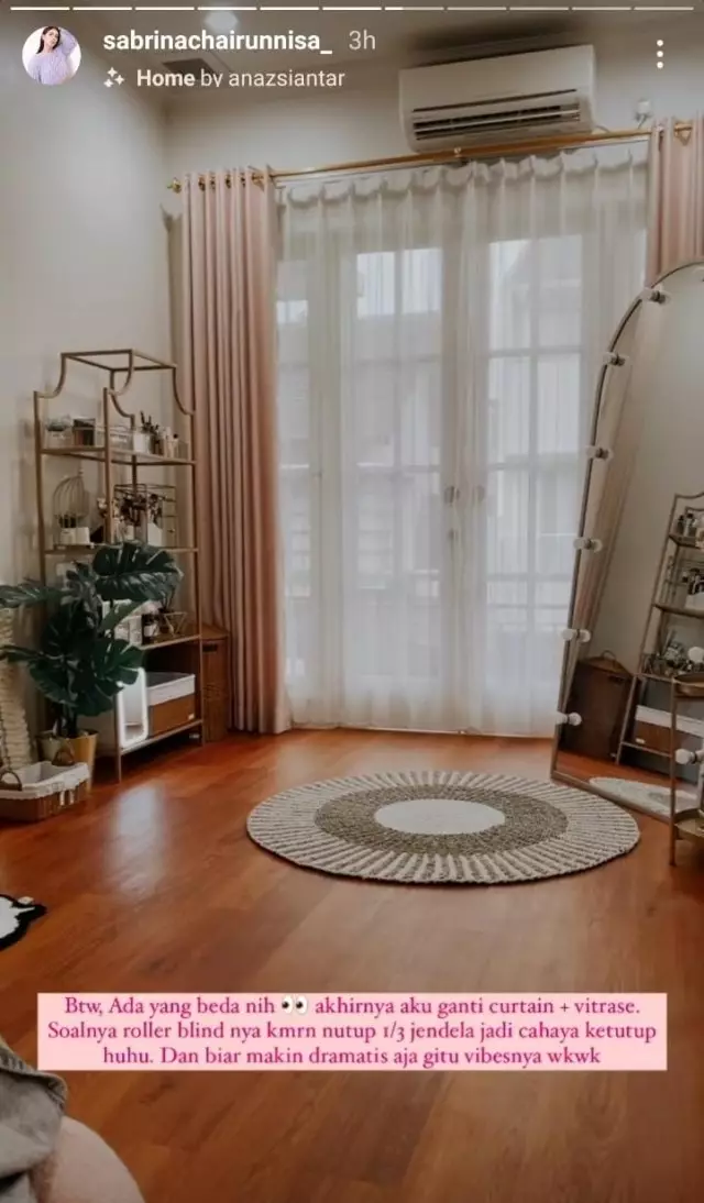 cara sabrina desain mini studio © instagram