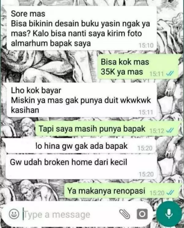 chat lucu penjual online shop pamer banget © 2021 instagram.com