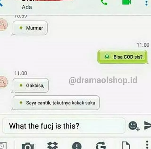chat lucu penjual online shop pamer banget © 2021 instagram.com